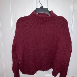 american eagle cropped turtle neck sweater